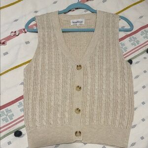 Heartloom Cable Knit Sweater Vest